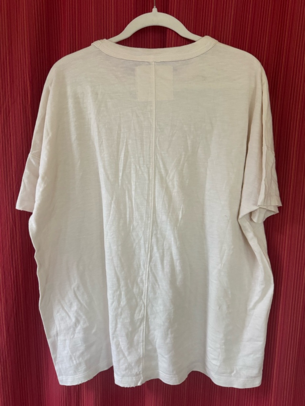NWT Aerie Maine Oversized Boyfriend T-Shirt - Cream with Dusty Rose Print Med - Picture 3 of 11